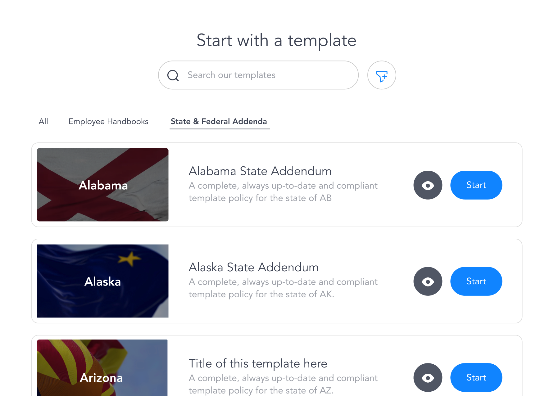 Expert-Curated Policy Templates